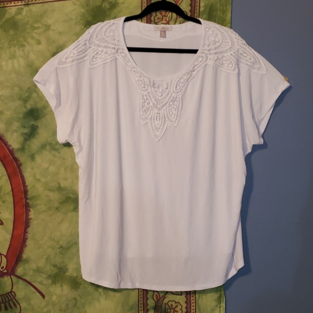 Beautiful macrame white blouse